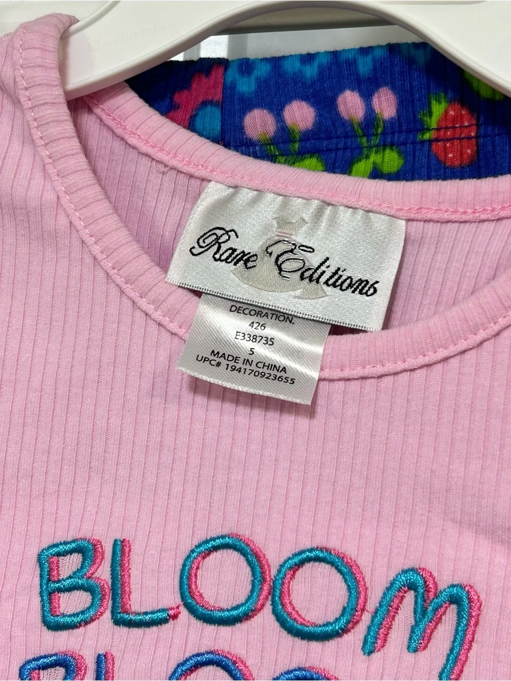 Rare Editions Pink Floral 'Bloom Bloom' Top with Blue Floral Pants